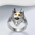 Bague Loup Anubis (Acier)