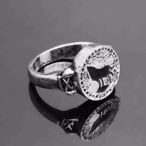 Bague Loup Hurlant (Acier)