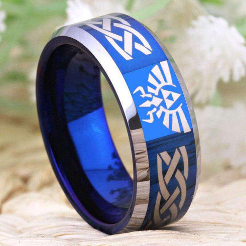 Bague Loup Bleu (Acier)