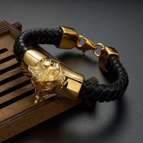 Bracelet Loup Signification de Luxe (Or)