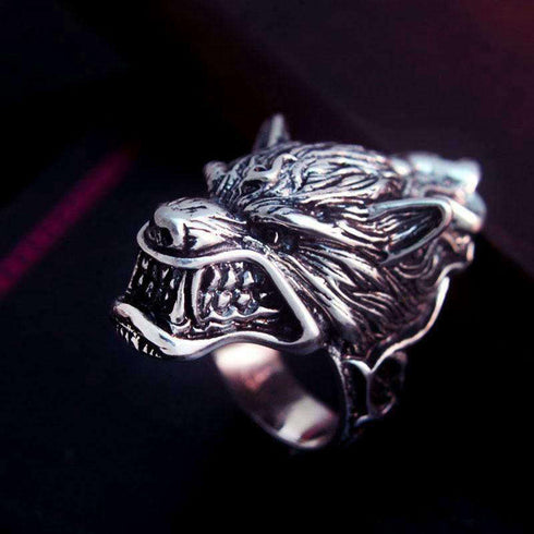 Bague Tête de Loup (Argent)