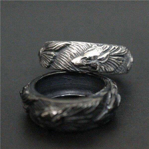 Bague Loup Minimaliste (Acier)