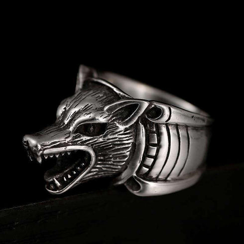 Bague Loup Homme (Argent)