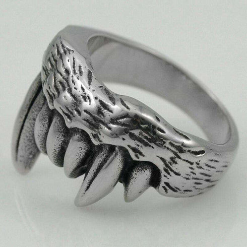 Bague Loup Dent de Loup (Acier)