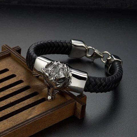Bracelet Loup Authentique (Argent)