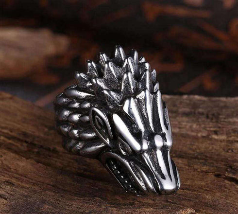 Chevalière Loup (Acier)