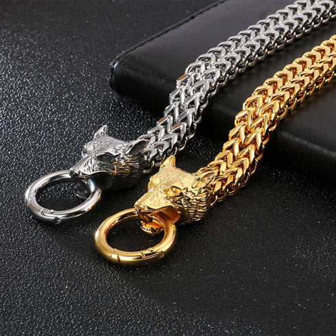 Bracelet Loup Tressé (Acier)