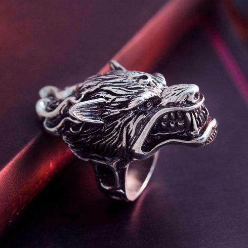 Bague Tête de Loup (Argent)
