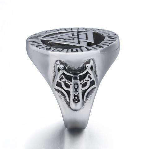 Bague Loup Pyramide (Acier)