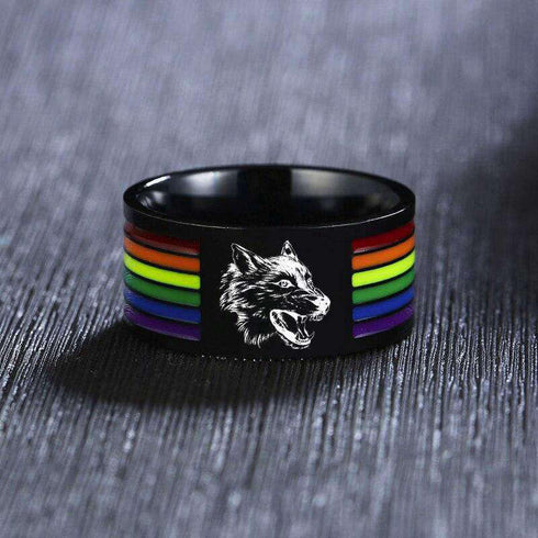 Bague Loup Spirituel (Acier)