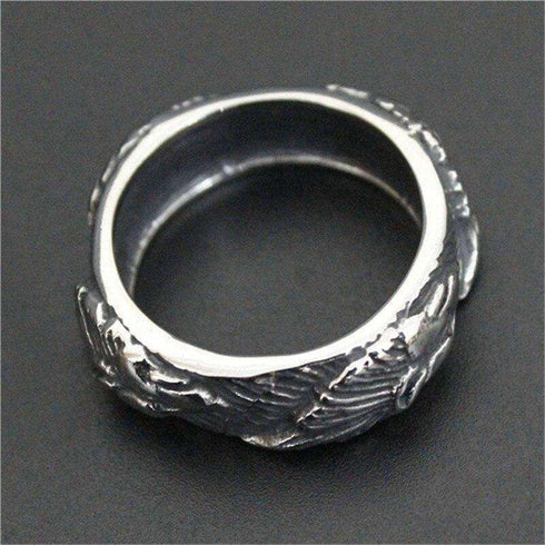 Bague Loup Minimaliste (Acier)