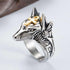 Bague Loup Anubis (Acier)