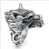 Bague Loup Tête de Loup Acier