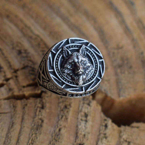 Bague Loup Homme Argent