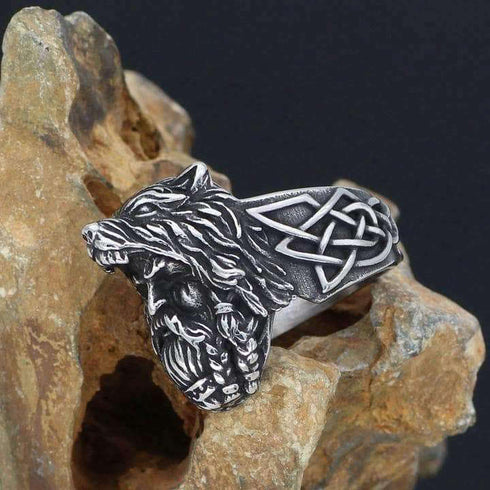 Bague Homme Loup (Acier)