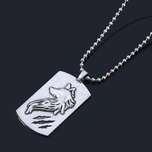 Collier Loup Symbole (Acier)