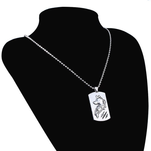 Collier Loup Symbole (Acier)