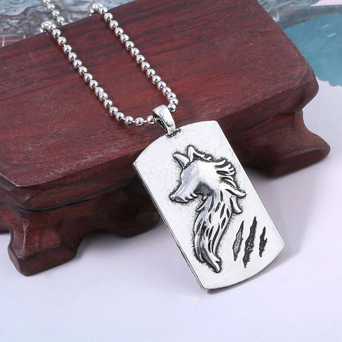 Collier Loup Symbole (Acier)