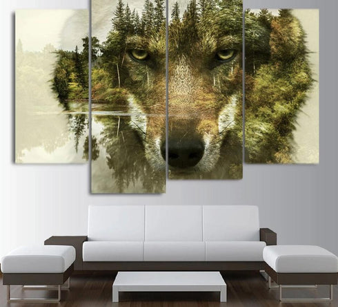 Tableau Loup Imprimé