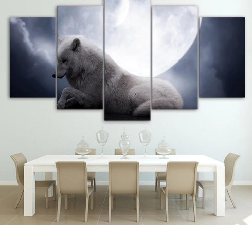 Tableau Loup Nocturne