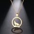 Collier à Pendentif Loup Hurlant (Acier)