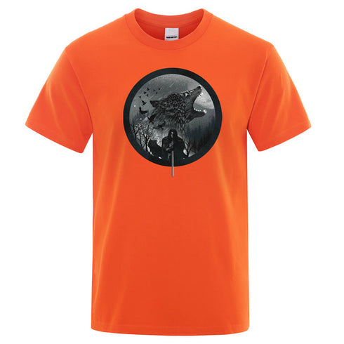 T-Shirt Loup en Coton