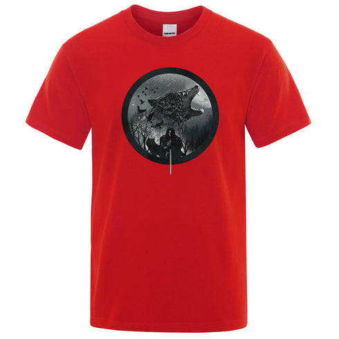 T-Shirt Loup en Coton