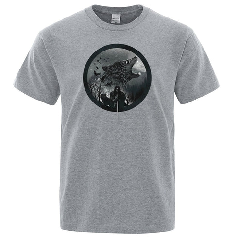 T-Shirt Loup en Coton