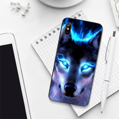 Coque Iphone Loup Galaxie