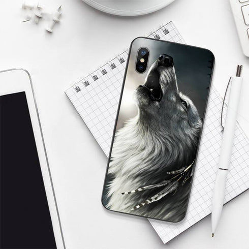 Coque Iphone Loup Galaxie