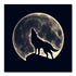 Peinture Loup Lune