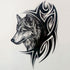 Tatouage Loup Tribal