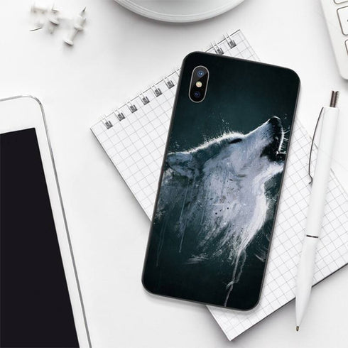 Coque Iphone Loup Galaxie