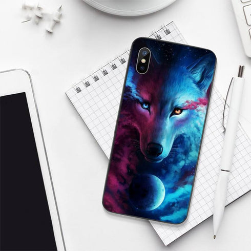 Coque Iphone Loup Galaxie