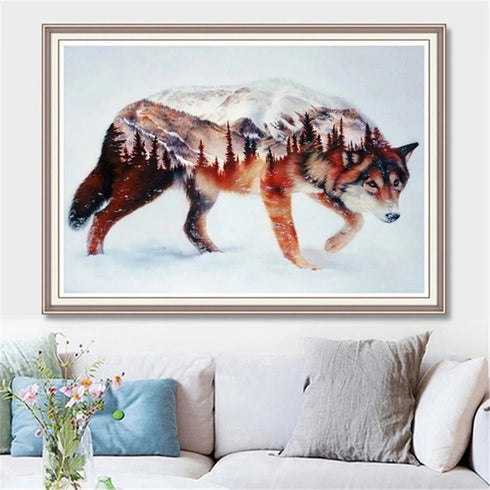 Peinture De Loup Environnement