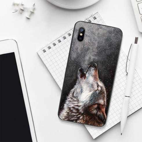 Coque Iphone Loup Galaxie