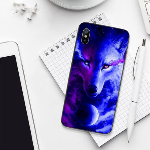 Coque Iphone Loup Galaxie