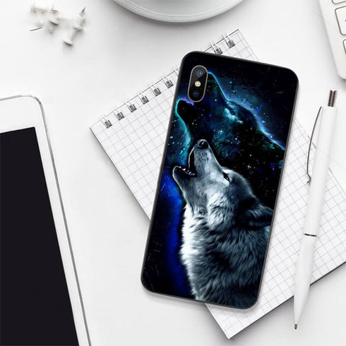Coque Iphone Loup Galaxie