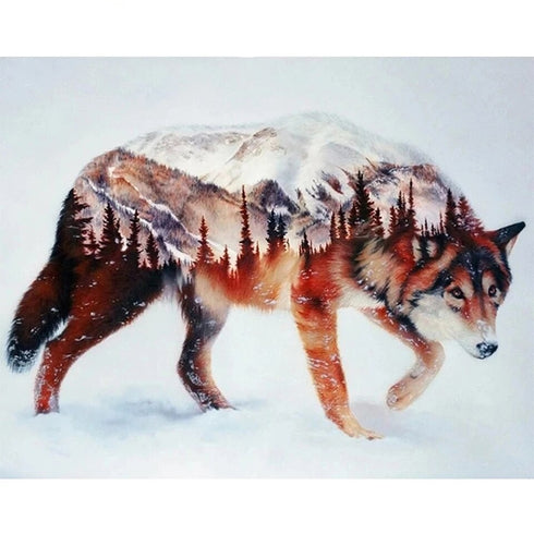 Peinture De Loup Environnement
