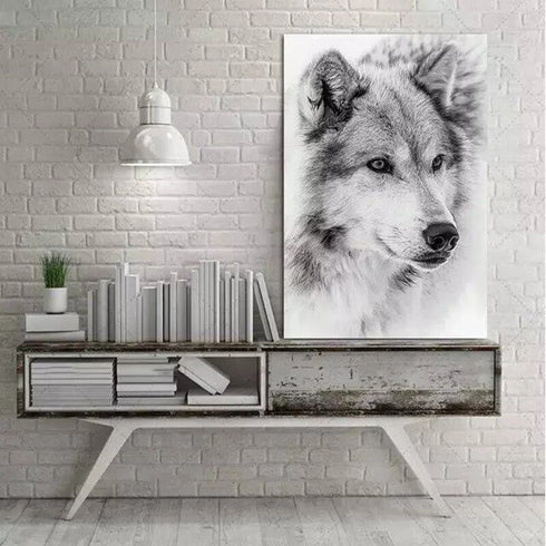 Peinture Loup Blanc
