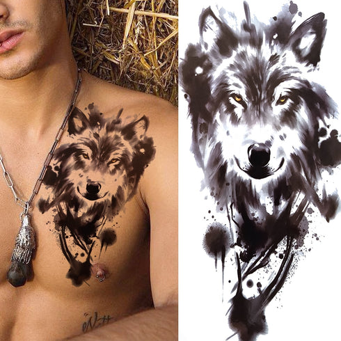 Tatouage Loup Géométrique