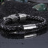 Bracelet Loup Cuir et Acier