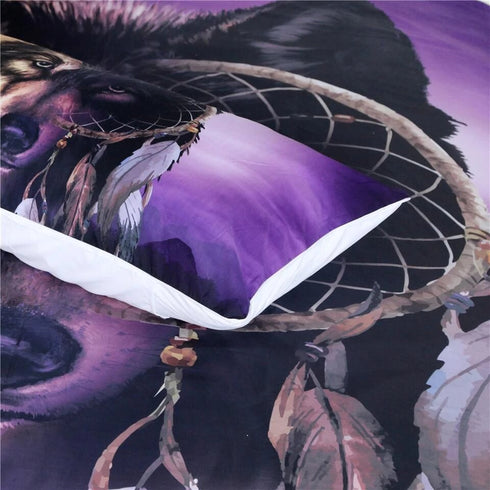 Housse de Couette Tête de Loup Attrape Rêve