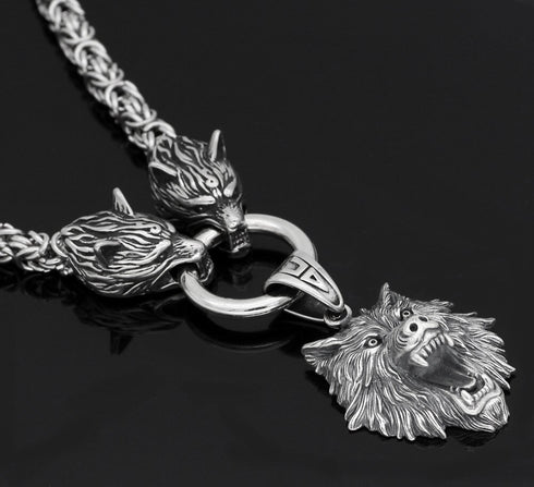 Collier Loup Homme (Argent)