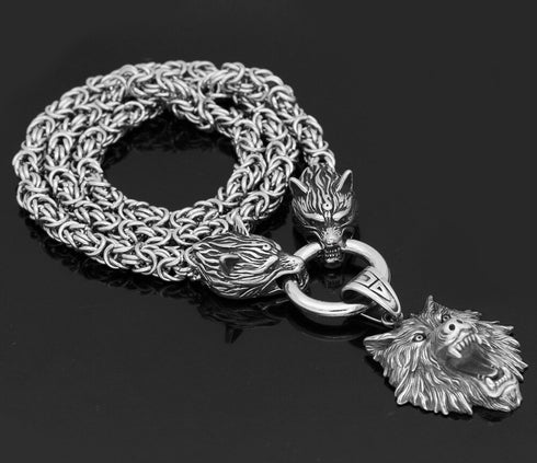 Collier Loup Homme (Argent)