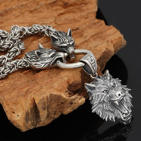 Collier Loup Homme (Argent)