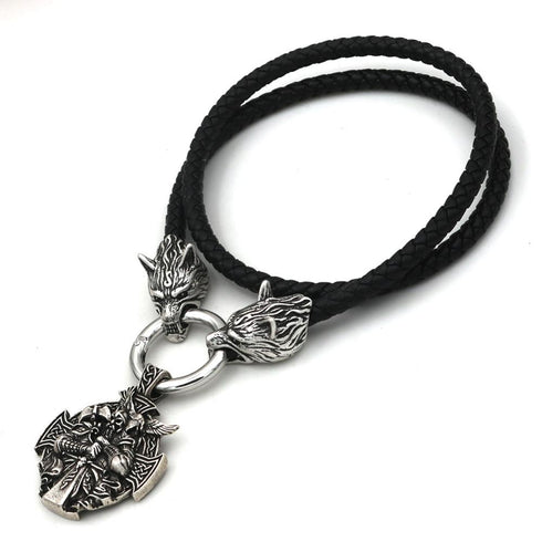 Collier Loup Médiévale (Acier)