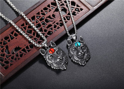 Collier Loup Animal (Argent)