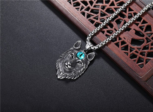 Collier Loup Animal (Argent)