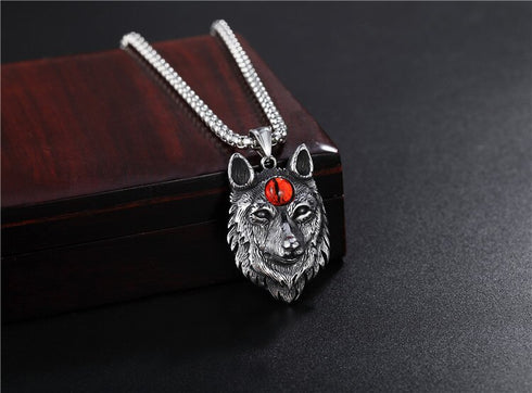 Collier Loup Animal (Argent)